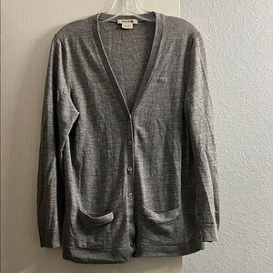 Lacoste Light Gray Crewneck Knit Top